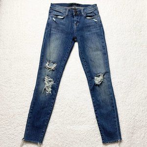 J Brand Medium Wash Ripped Jeans